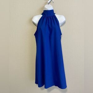 2hearts Royal blue Halter Dress tie dress size small